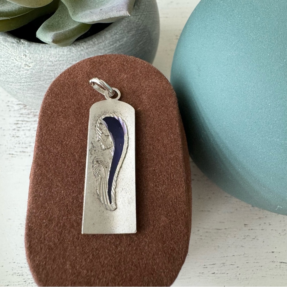800 Silver Vintage Blessed Virgin Mary Pendant